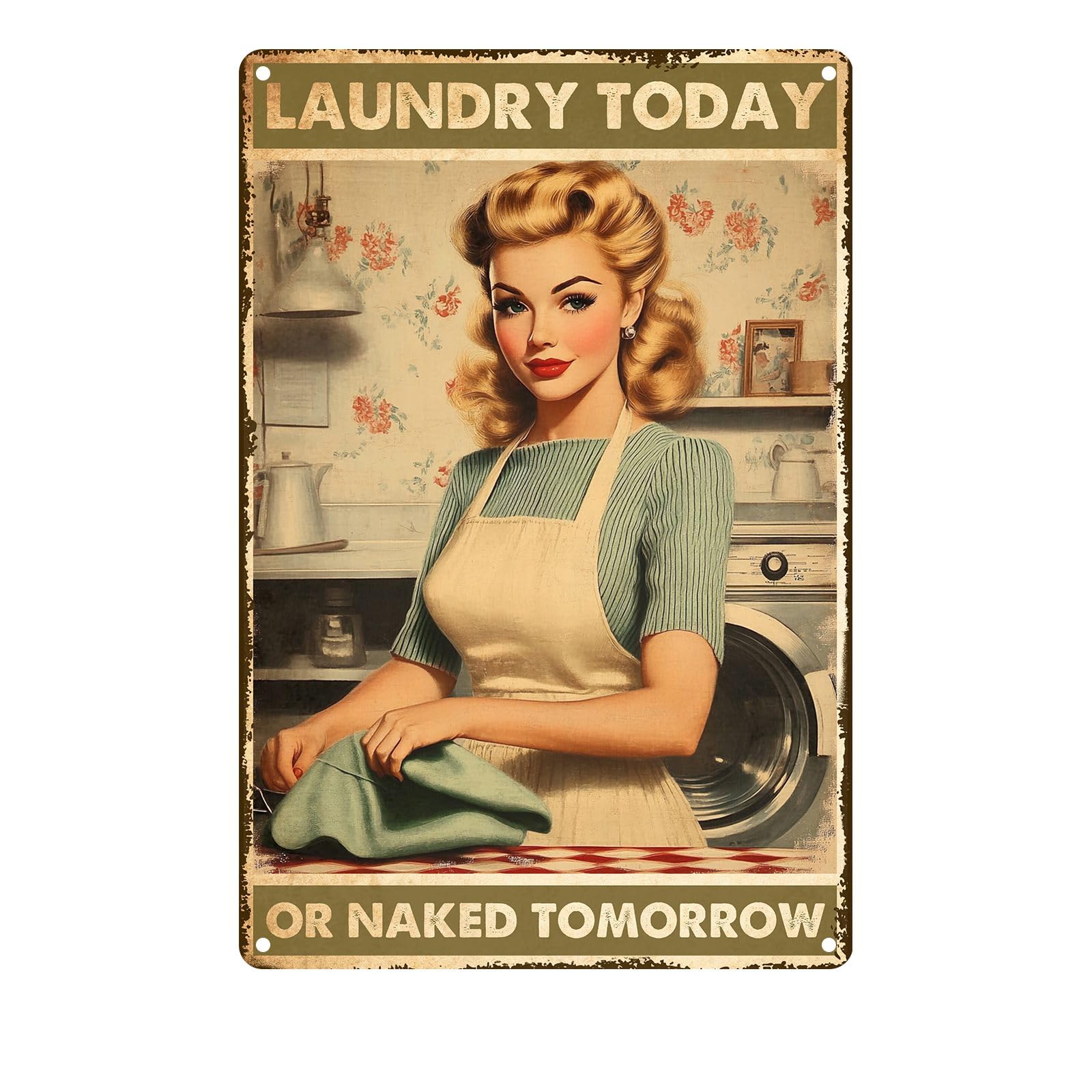 Laundry Metal Tin Sign Laundry Room Wall Decor Fresh Linens Breezy Days Signs Retro Posters for Bathroom Home Bedroom Laundromat Garden 8x12inch