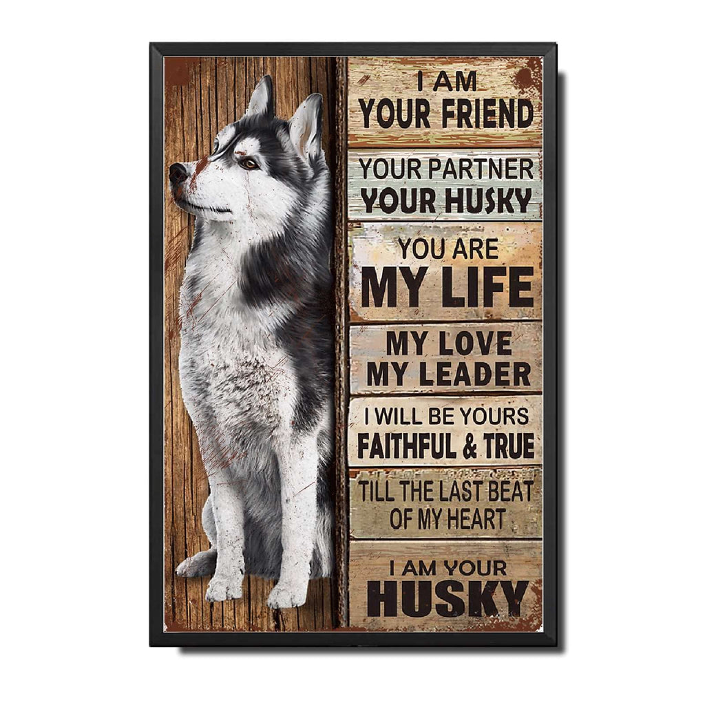Lygond Metal Sign Tin Sign Vintage Wall Art I Am Your Friend Gift for Boxer Lovers Dog Lovers Vintage Wall Art Prints Restroom Tin Sign for Pub 8×12 Inches