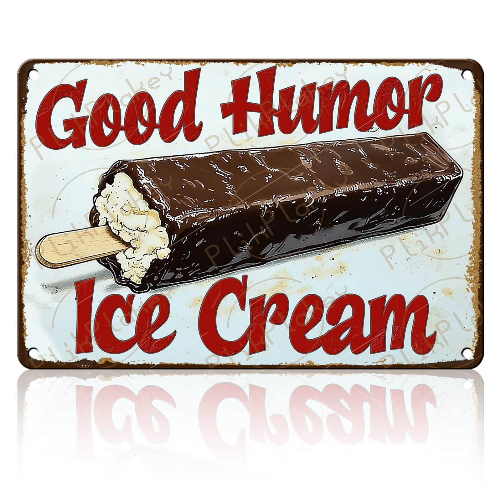 Vintage Metal Tin Sign Ice Cream Retro Sweet Food Diner Wall Decor Kitchen Cafe Bar Club Home Kids Room Living Room Dessert Store Hotel Poster 12x8 Inch