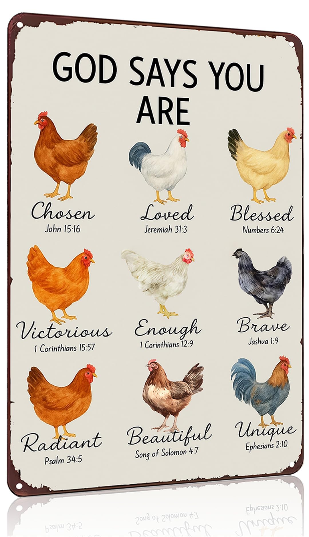 Funnysign Chicken Gifts Vintage Chicken Today's Mood Tin Sign for Chicken Coop Farm Kitchen Garden Yard Decor 8x12 inch (3914)