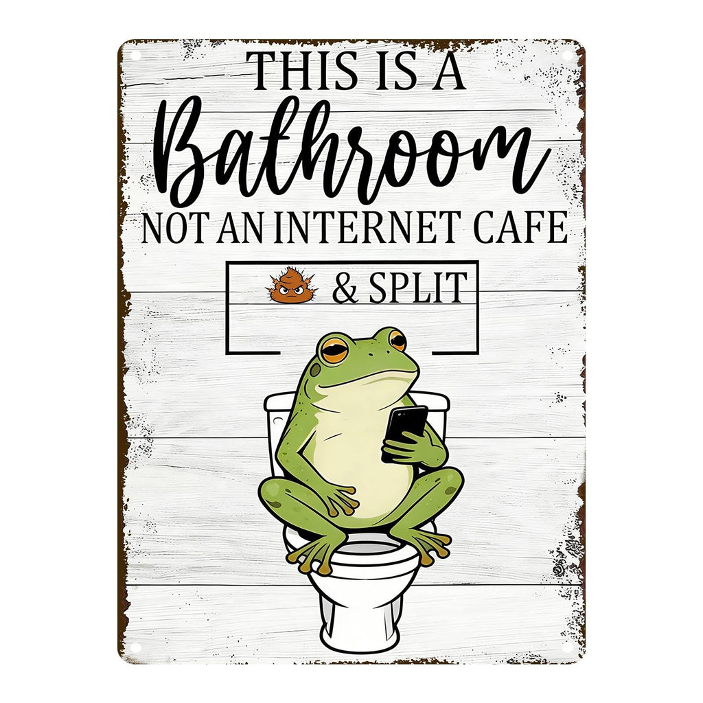 Funny Chicken Metal Tin Sign Bathroom Decor This Is A Bathroom Not An Internet Cafe Signs Retro Posters for Home Restroom Toilet Washroom 8x12inch