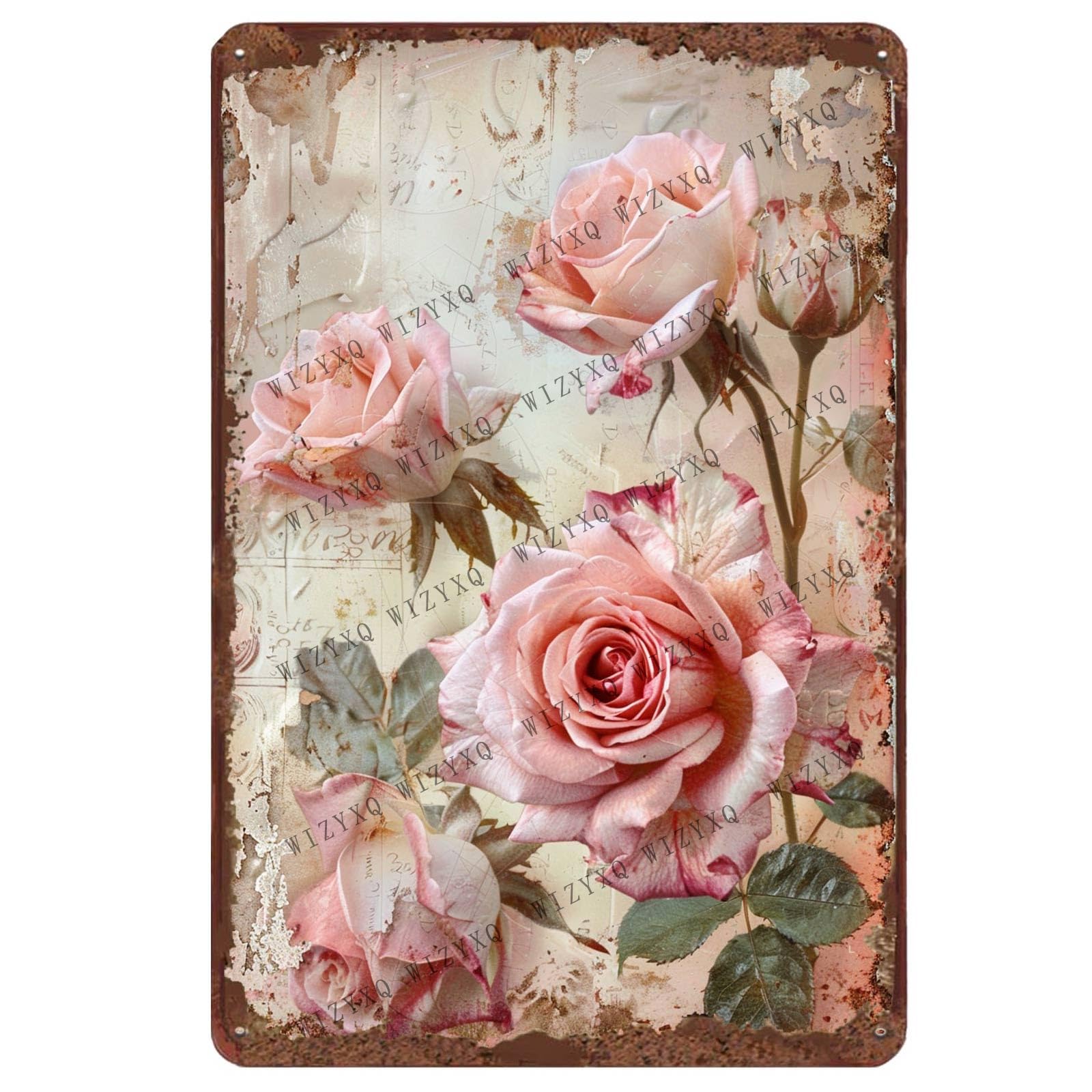Metal Signs Wildflower Vintage Metal Tin Sign for Home Office Kitchen Bar Cafe Garden Wall Decor 12x8 Inch