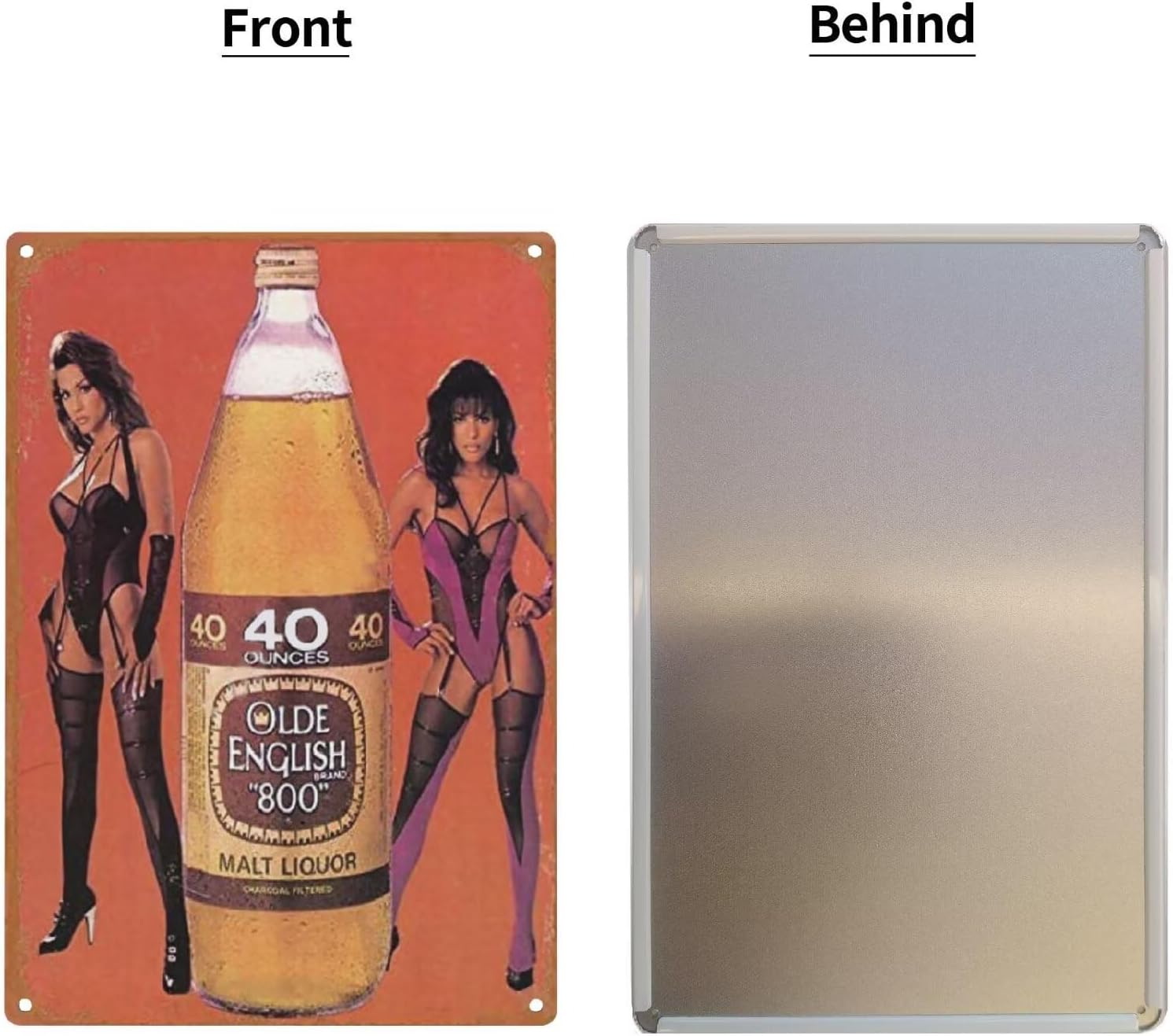 GCOCL Old English Malt Liquor Beer Vintage Tin Sign Logo 12x8 inches Advertising Eye-Catching Wall Decoration