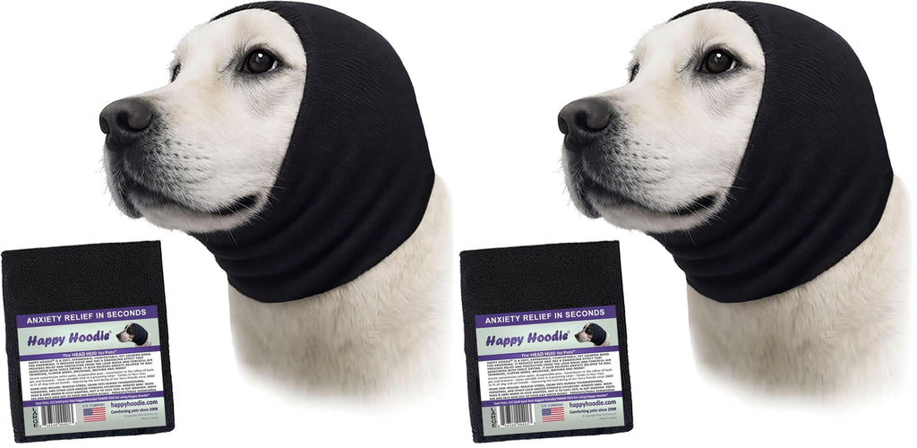 Happy Hoodie The Original Dog & Cat Calming Band - American Brand - Anxiety Relief/Noise Protection-Grooming-Thunder-Fireworks (Large, Blue) - Since 2008