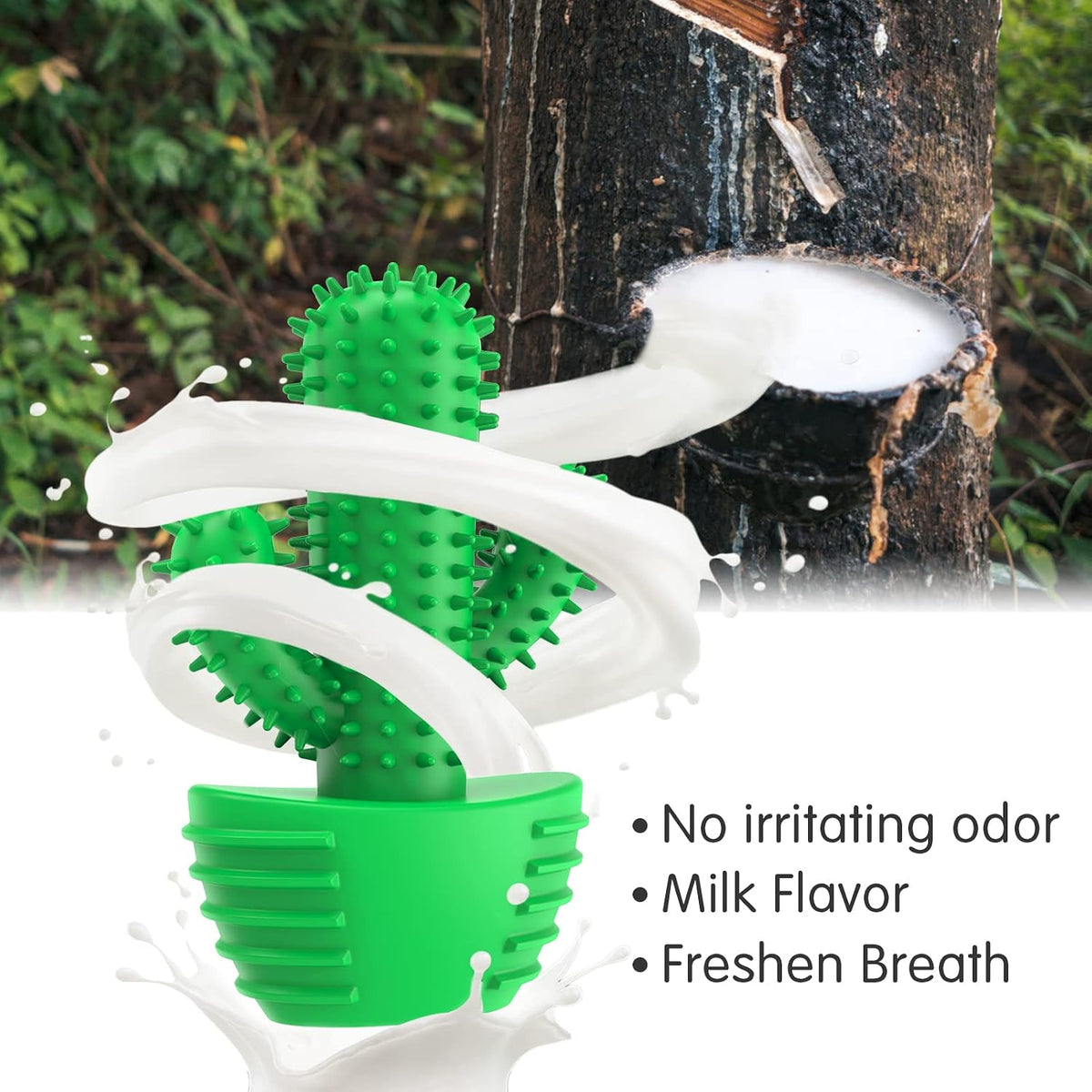 Pamlulu Dog Chew Toys Dog Toothbrush Stick Teeth Cleaning Brush Dental for Medium Large Dog, Puppy Christmas Easter Birthday Gifts, Outdoor Squeaky Toys for Aggressive Chewers Interactive Tough Toys