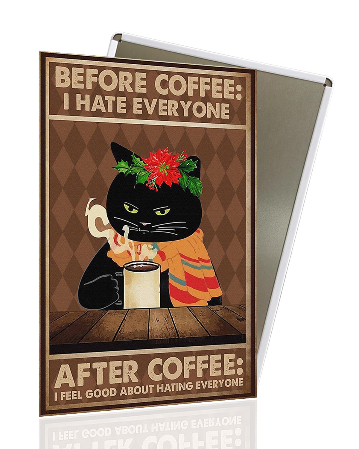 Vintage Black Cat Metal Sign, That's What I Do I Bake And I Know Things Funny Cat Sign Wall Decor for Bedroom Bathroom Retro Metal Tin Sign, Metal Cat Sign Home Decor For Cat Lovers 8x12â€³