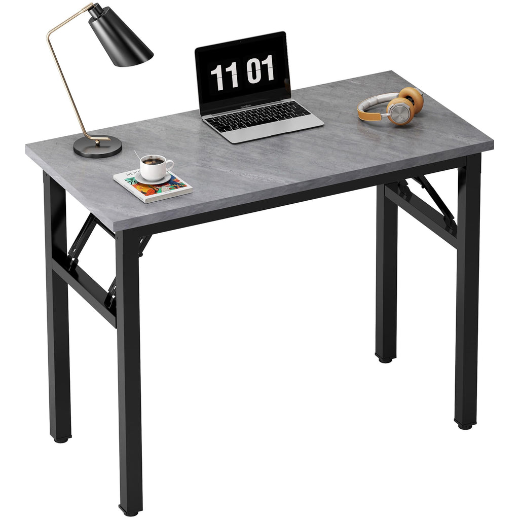 Need Folding Desk, 54 inch Large Computer Desk for Home Office, No Install Needed Study Student Writing Table Desk Workstation, Rustic Brown