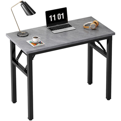 Need Folding Desk, 54 inch Large Computer Desk for Home Office, No Install Needed Study Student Writing Table Desk Workstation, Rustic Brown