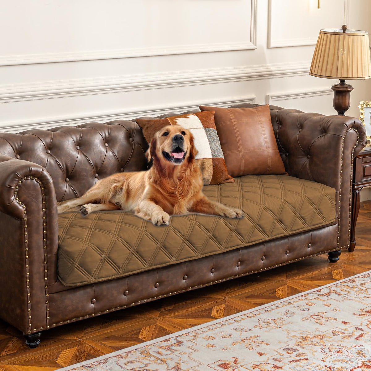 Ameritex Waterproof Dog Bed Cover Pet Blanket with Anti-Slip Back for Furniture Bed Couch Sofa