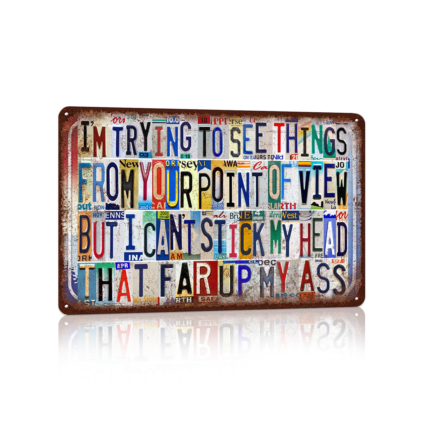 Vintage Metal Tin Signs Wall Decor for Man Cave Garage Bar Home 12 x 8 Inches - I Am Currently Unsupervised.I Know,It Freaks Me Out Too But The Possibilities Are Endless