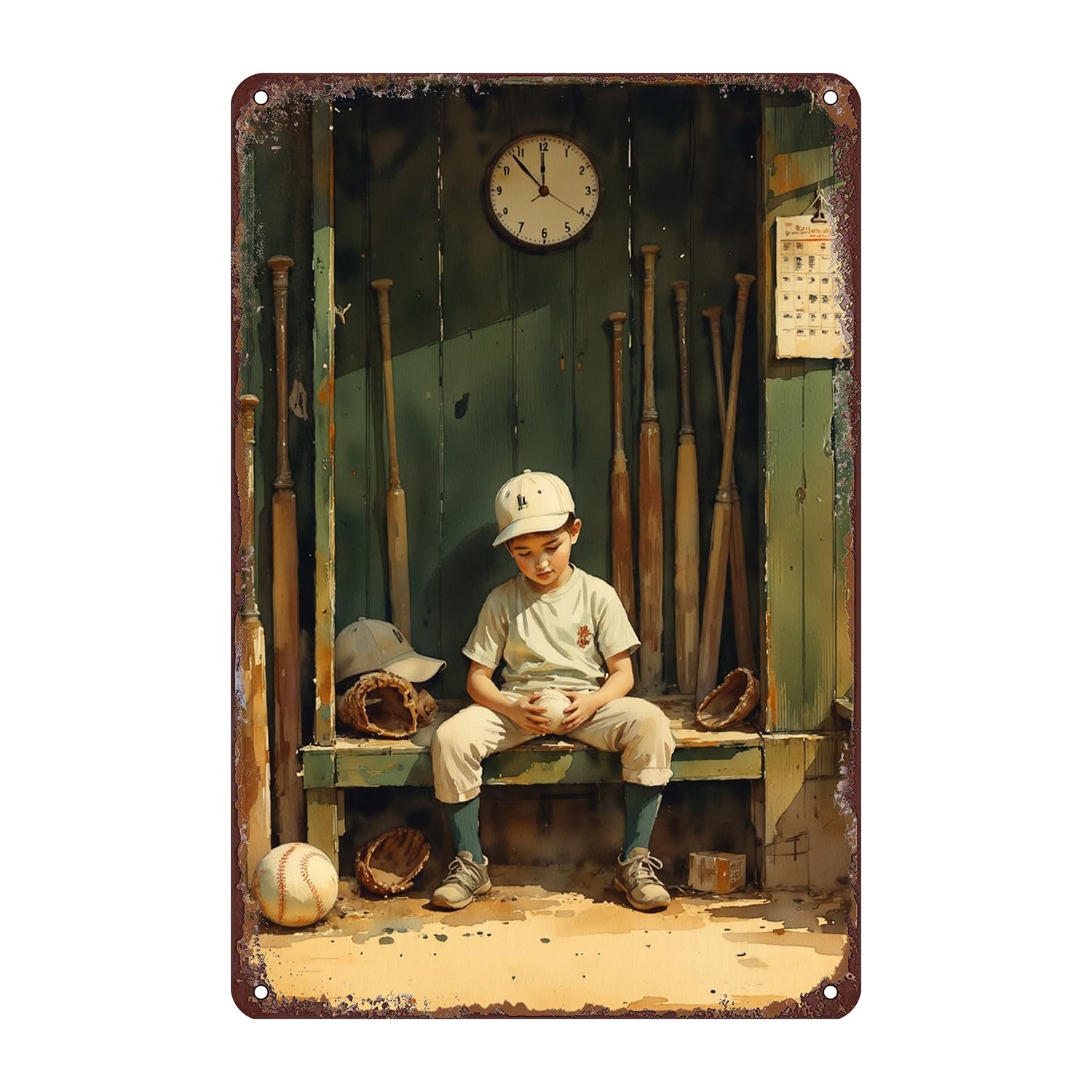 Garage Tools Tin Sign Wall Decor - 12x8 Inch Tin Vintage Industrial Wall Art for Garage, Auto Repair Shop, Workshop, Man Cave Decor Gift for Mechanics