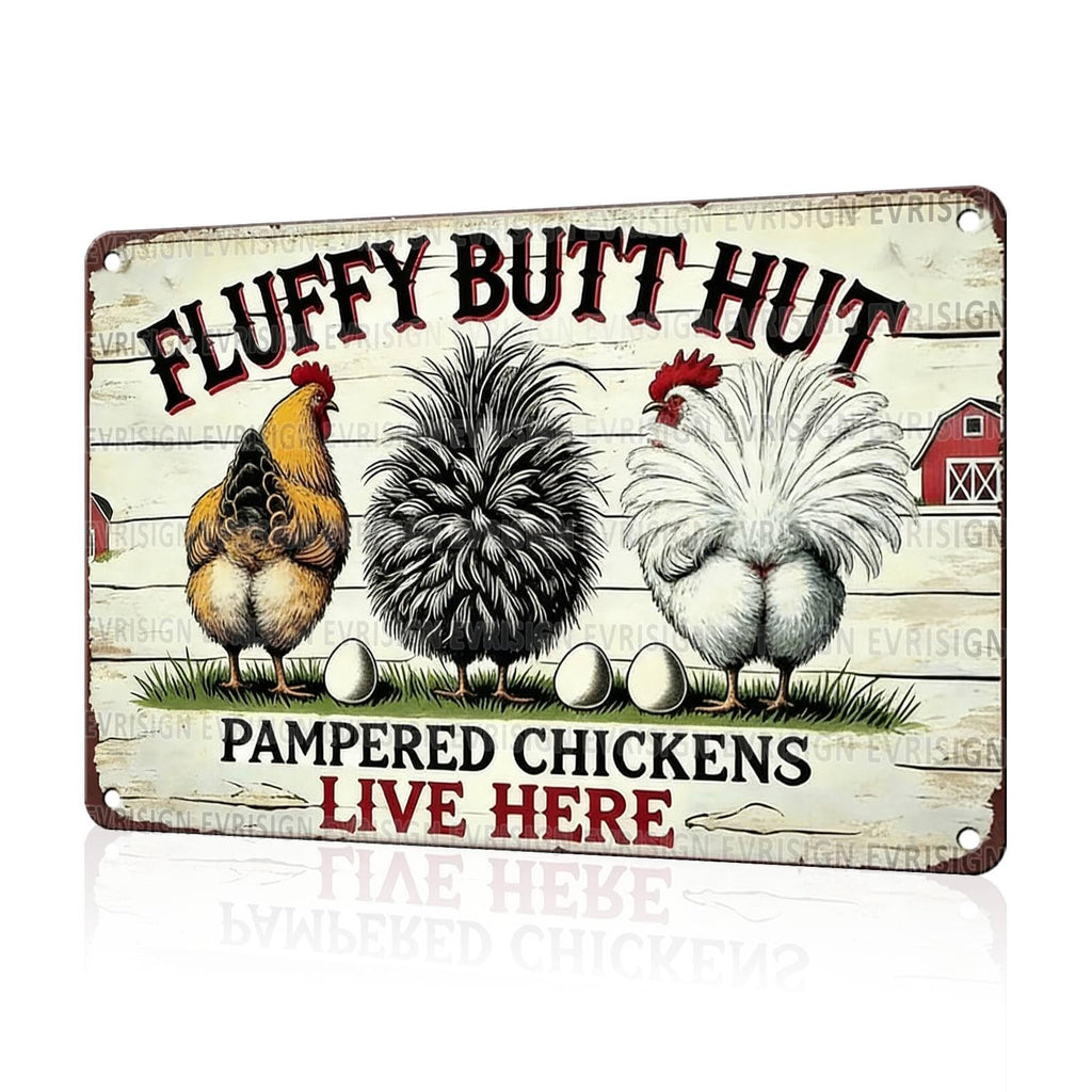 Funny Chicken Faith & Farmhouse Gifts Just A Girl Who Loves Jesus&Chickens Vintage Tin Sign for Farm Kitchen Garden or Cottage Wall 8x12Inch
