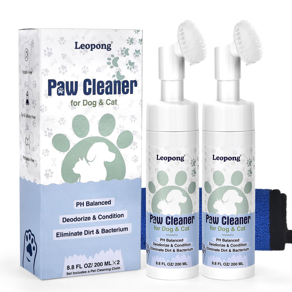 Leopong Dog Paw Care Kit, Paw Cleaner & Paw Balm for Dogs