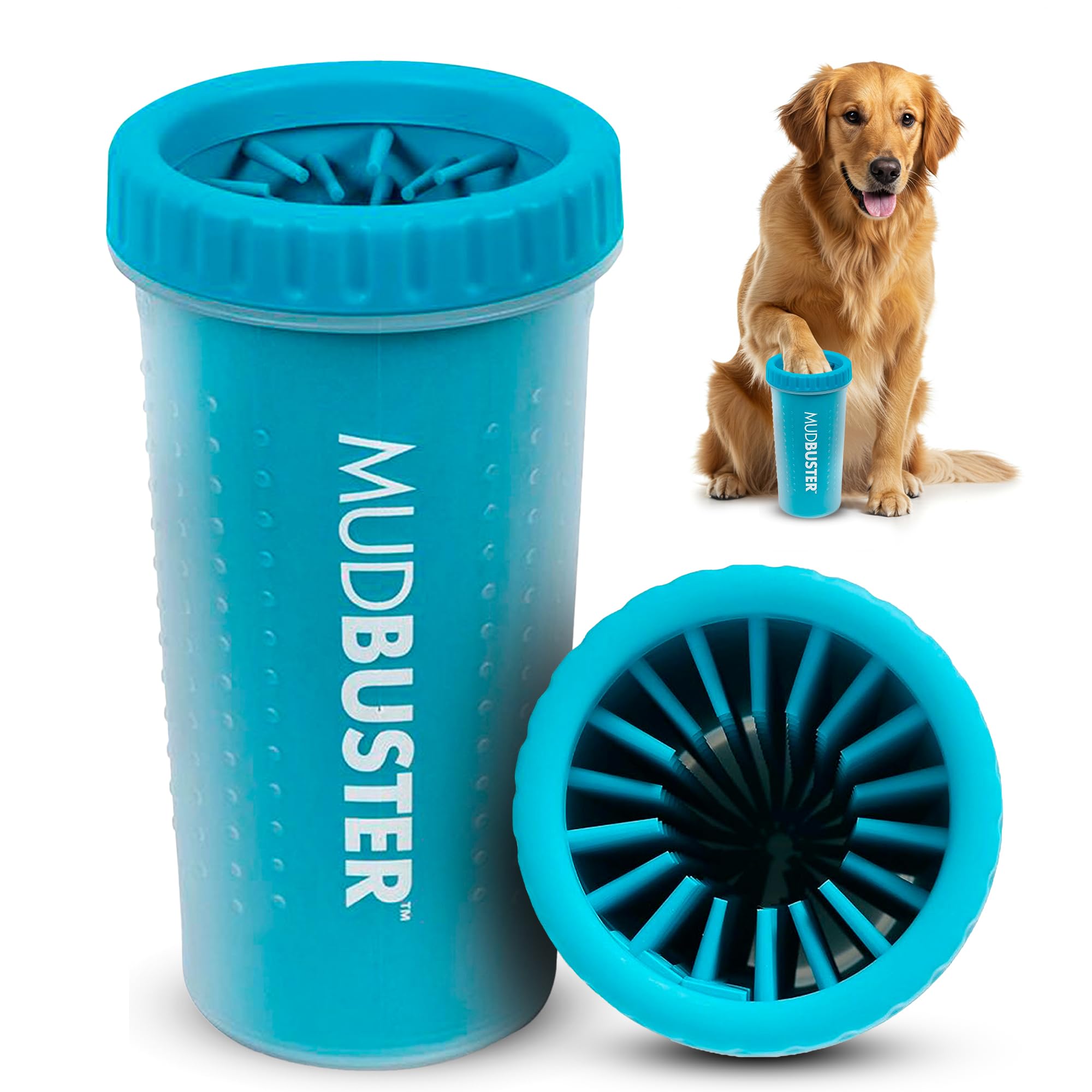 Dexas Pink Medium Dog Paw Cleaner, MudBuster - Premium Quality Pet Supplies and Dog Accessories for Dogs, Easy to Use, Mess Free, BPA Free, Patented Product