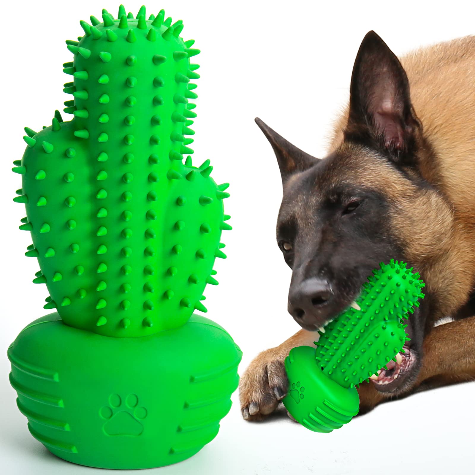 Pamlulu Dog Chew Toys Dog Toothbrush Stick Teeth Cleaning Brush Dental for Medium Large Dog, Puppy Christmas Easter Birthday Gifts, Outdoor Squeaky Toys for Aggressive Chewers Interactive Tough Toys