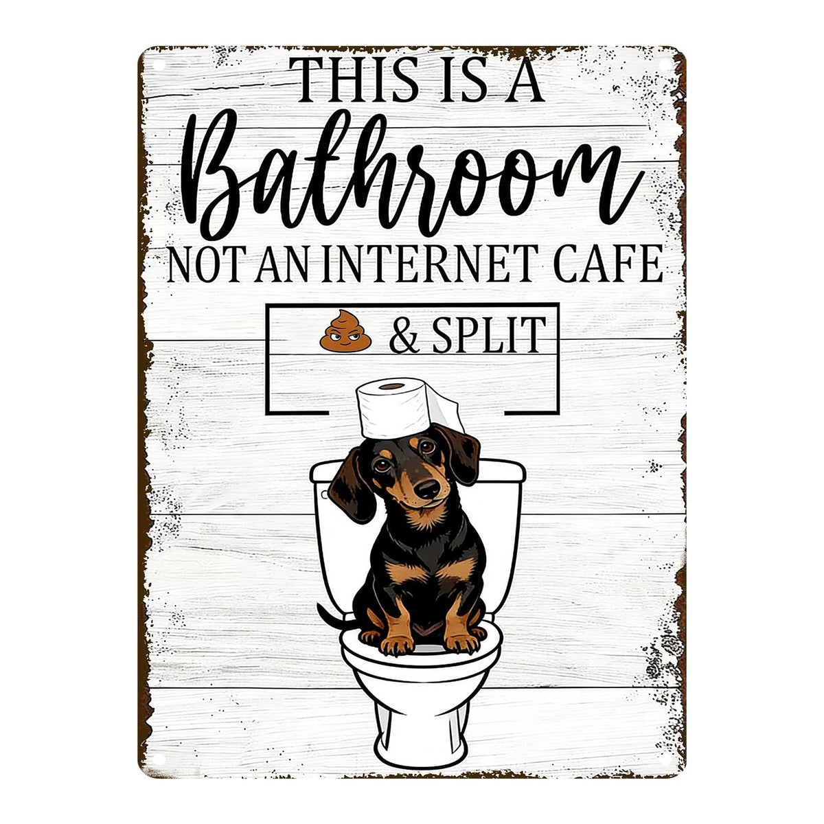 Funny Chicken Metal Tin Sign Bathroom Decor This Is A Bathroom Not An Internet Cafe Signs Retro Posters for Home Restroom Toilet Washroom 8x12inch