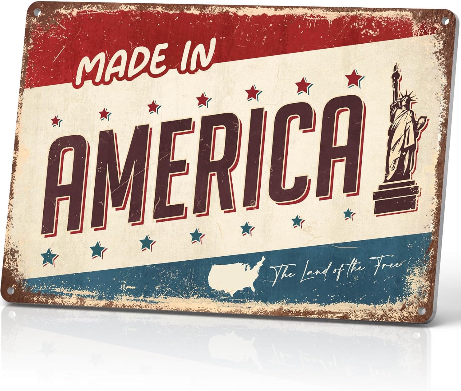 Made in America Tin Signs Vintage Metal Signs Retro Garage Man Cave Shop Decor 12x8 Inch