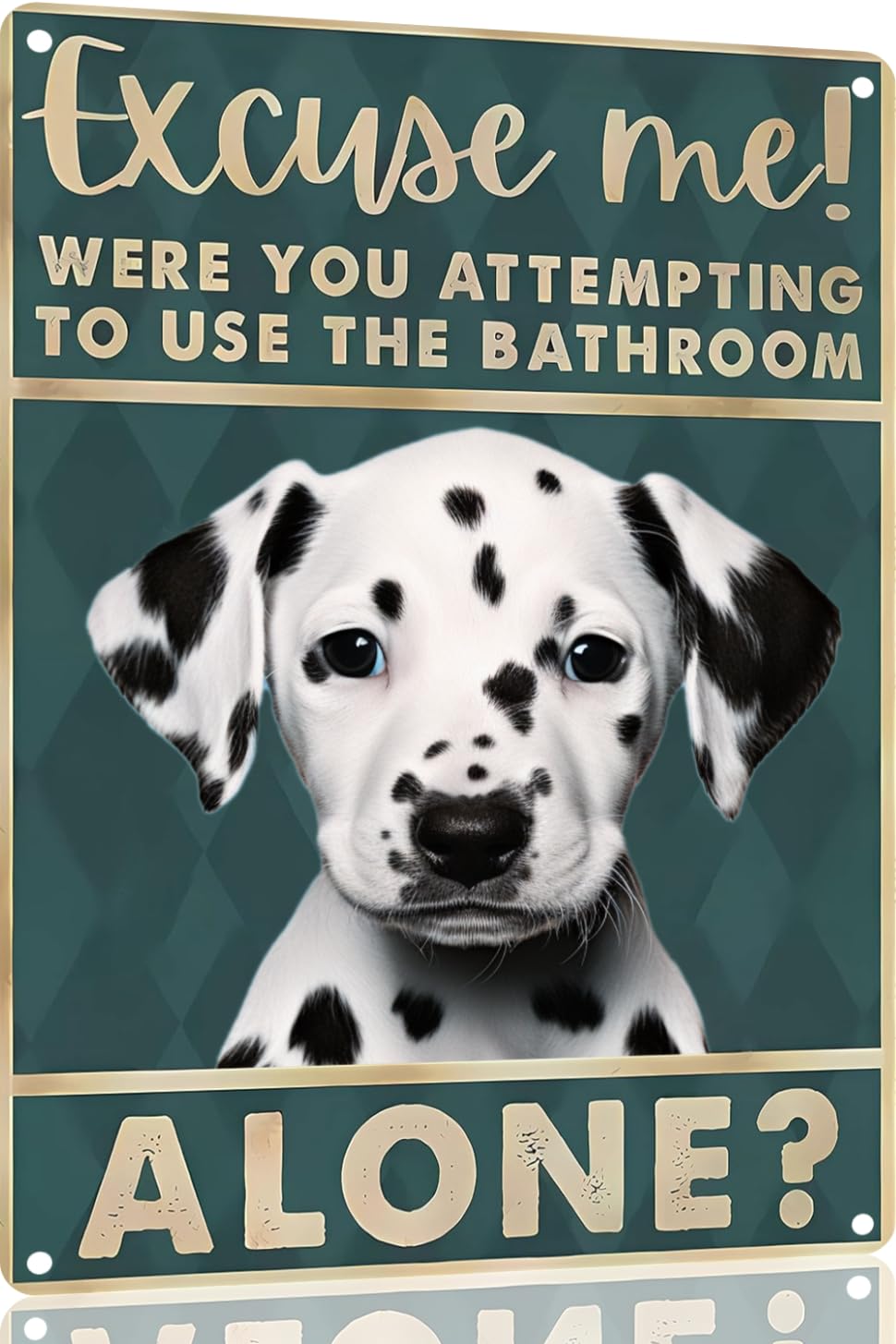 Boston Terrier Dog 12x8 inch excuse me were you attempting to use the bathroom alone - Dog Metal Poster Dog Lover Gift Art Funny Dogs Wall Art Decoration Retro Metal Tin Sign(1492)