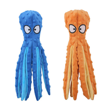 CPYOSN Dog Squeaky Toys Octopus - No Stuffing Crinkle Plush Toys for Puppy Teething, Durable Interactive Chew Toys for Small, Medium and Large Dogs Training and Reduce Boredom, 2 Pack