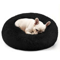 Hoewina Dog & Cat Bed for Indoor Cats, 20in Calming Donut Bed for Puppy and Kitten, Washable Round Fluffy Pet Bed for Small Medium Dogs and Cats (Light Grey)