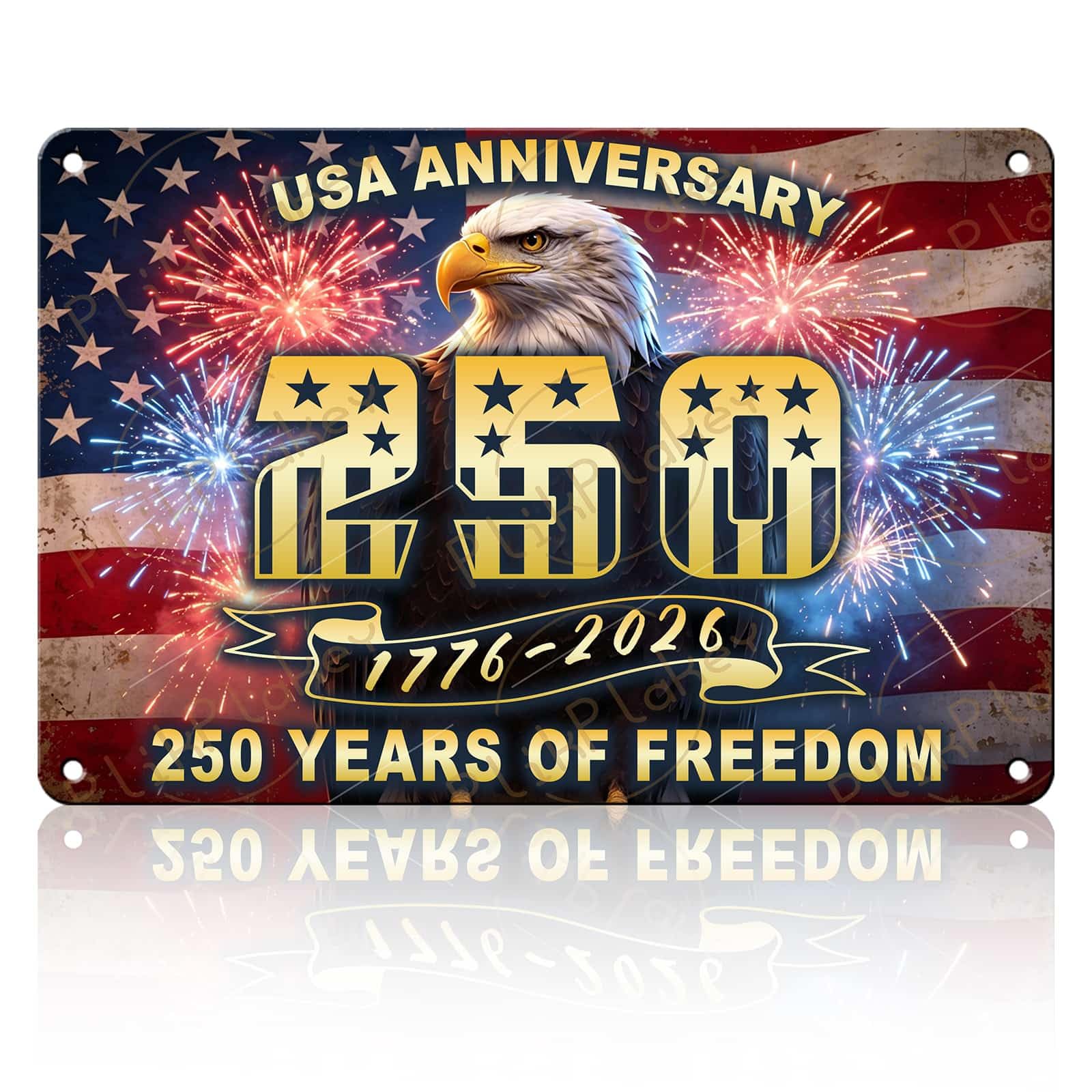 Patriotic 4th of July Tin Sign Happy Independence Day Popsicle Wall Art Vintage Retro Home Decor for Bar Living Room Bedroom Cafe Decoration 12x8 Inch