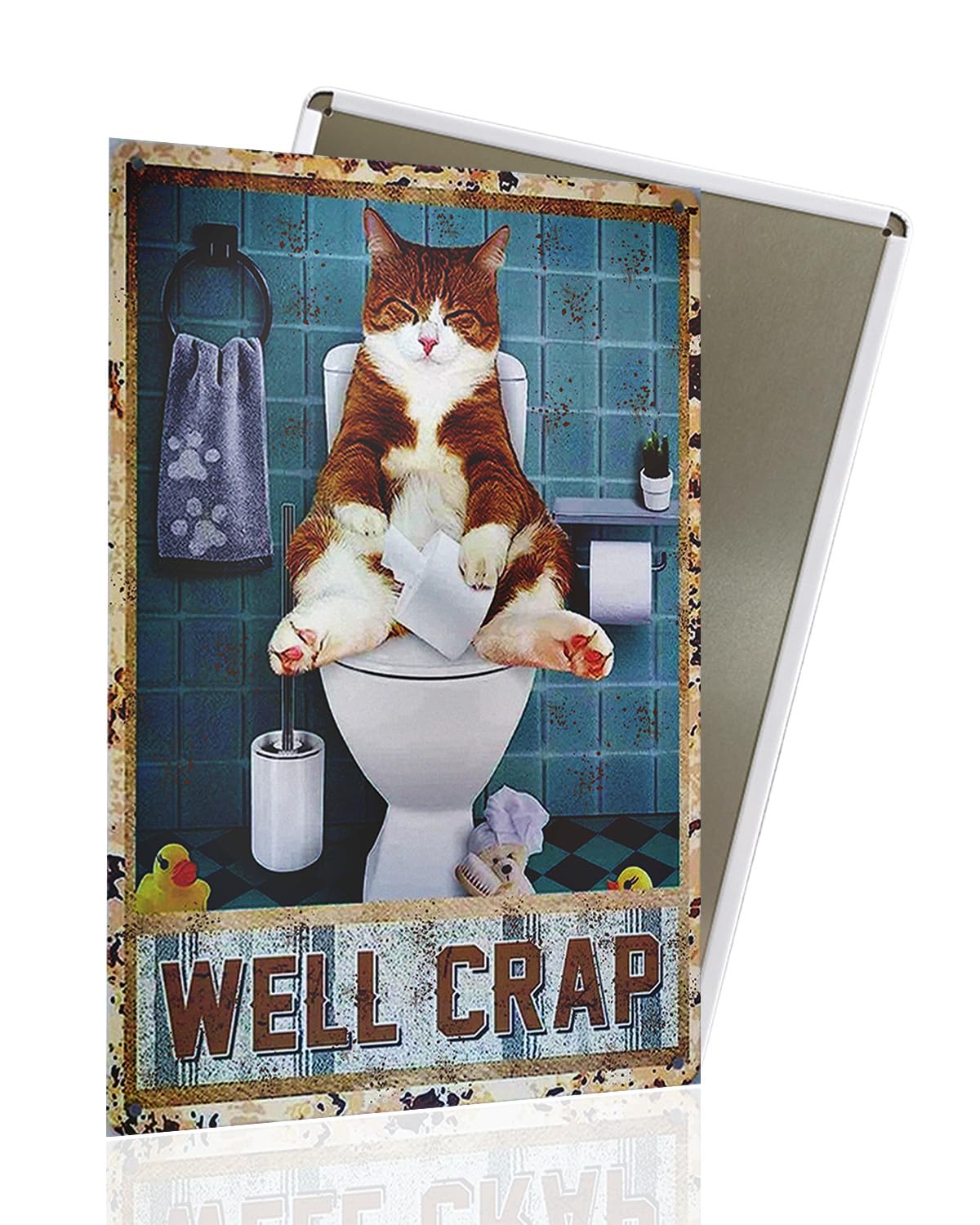 Vintage Black Cat Metal Sign, That's What I Do I Bake And I Know Things Funny Cat Sign Wall Decor for Bedroom Bathroom Retro Metal Tin Sign, Metal Cat Sign Home Decor For Cat Lovers 8x12â€³