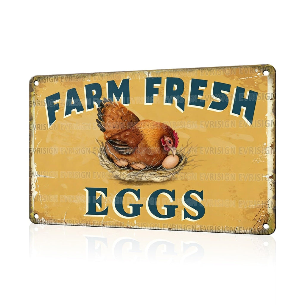 Funny Chicken Faith & Farmhouse Gifts Just A Girl Who Loves Jesus&Chickens Vintage Tin Sign for Farm Kitchen Garden or Cottage Wall 8x12Inch