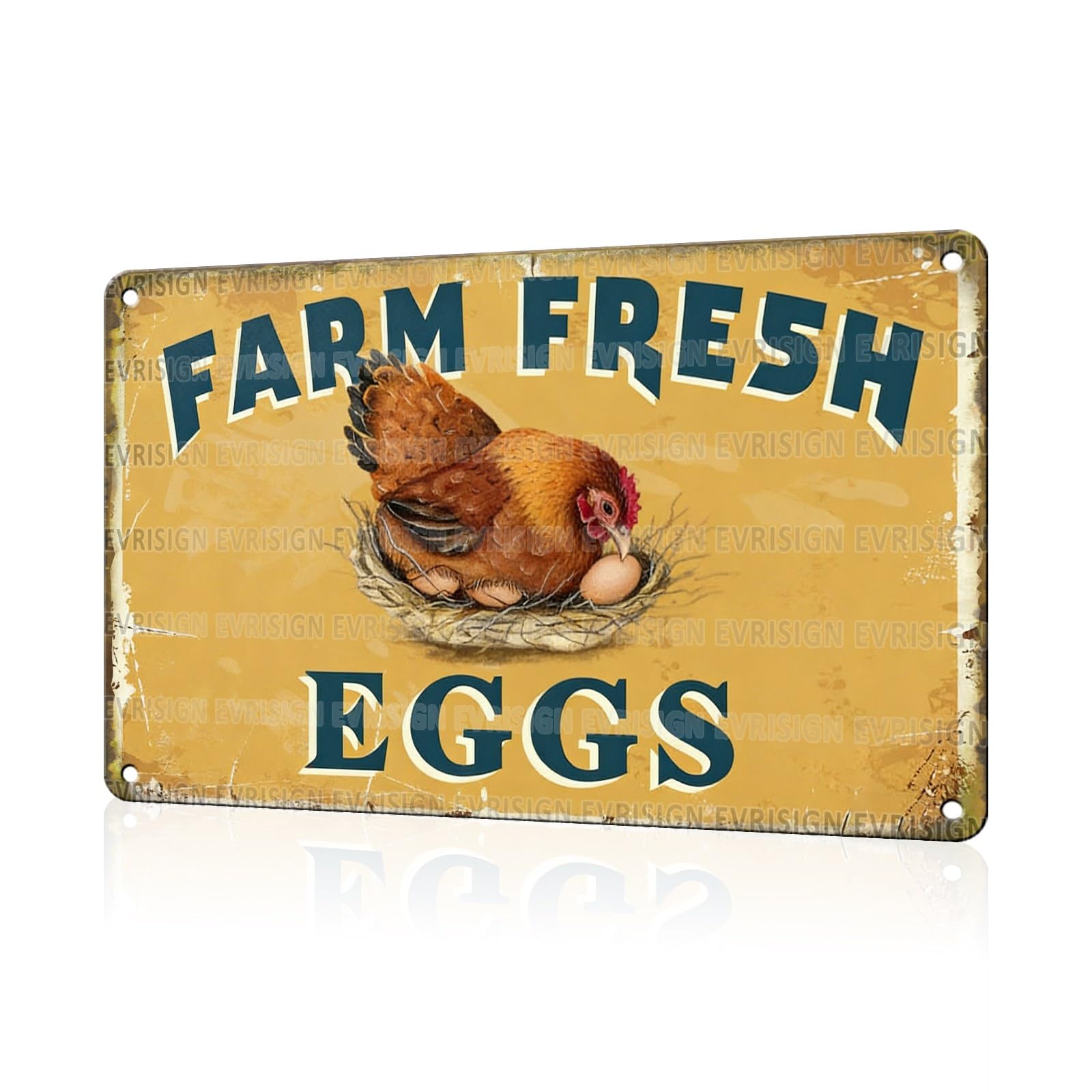 Funny Chicken Faith & Farmhouse Gifts Just A Girl Who Loves Jesus&Chickens Vintage Tin Sign for Farm Kitchen Garden or Cottage Wall 8x12Inch