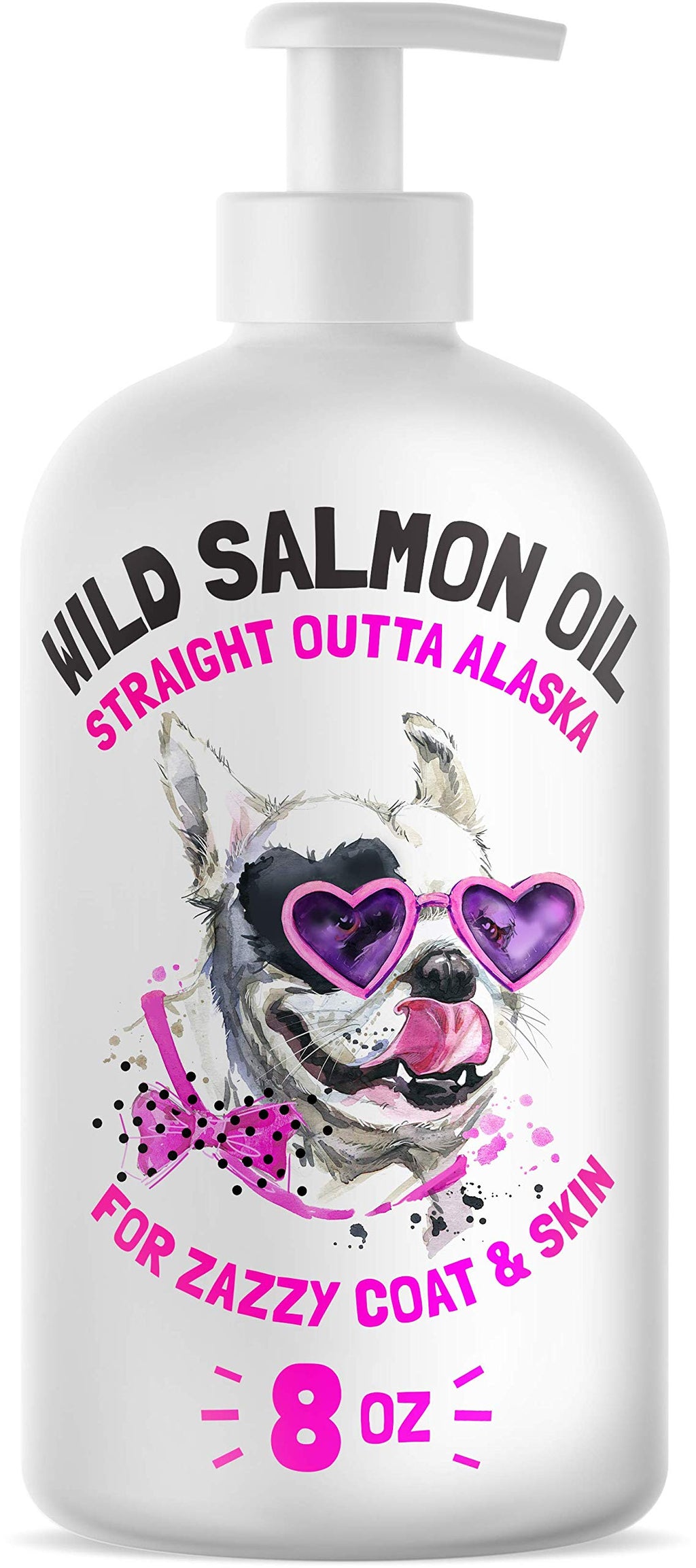Wild Alaskan Salmon Oil for Dogs & Cats - Pure Fish Omega 3 6 9 Liquid EPA DHA Fatty Acids - Skin & Coat Supplement - Supports Joint Function, Brain, Eye, Immune & Heart Health - Made in USA 32 oz