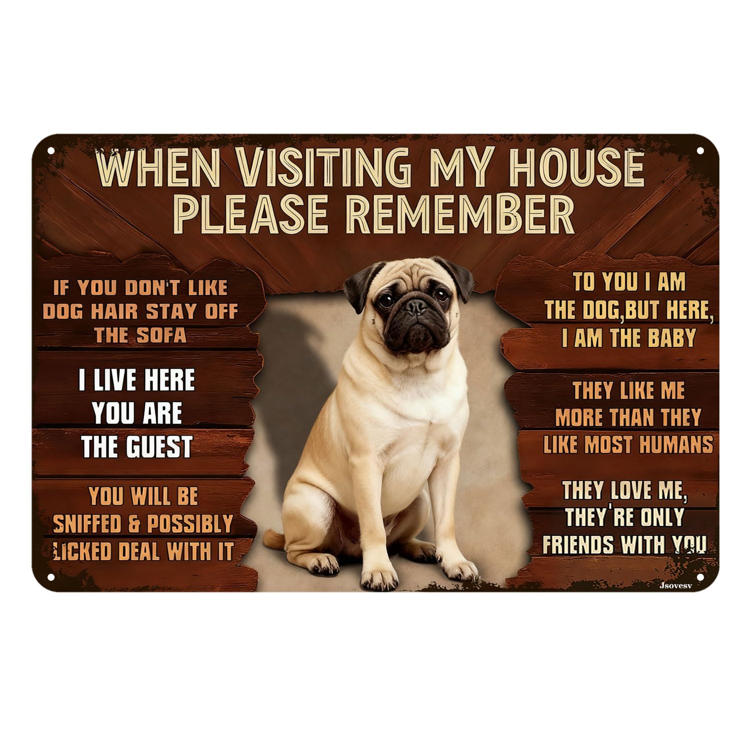 Funny Malamute Dog Vintage Tin Sign When Visiting My House Please Remember Metal Wall Art For Home Garage Bar Man Cave Patio Porch Decor 8x12 Inch