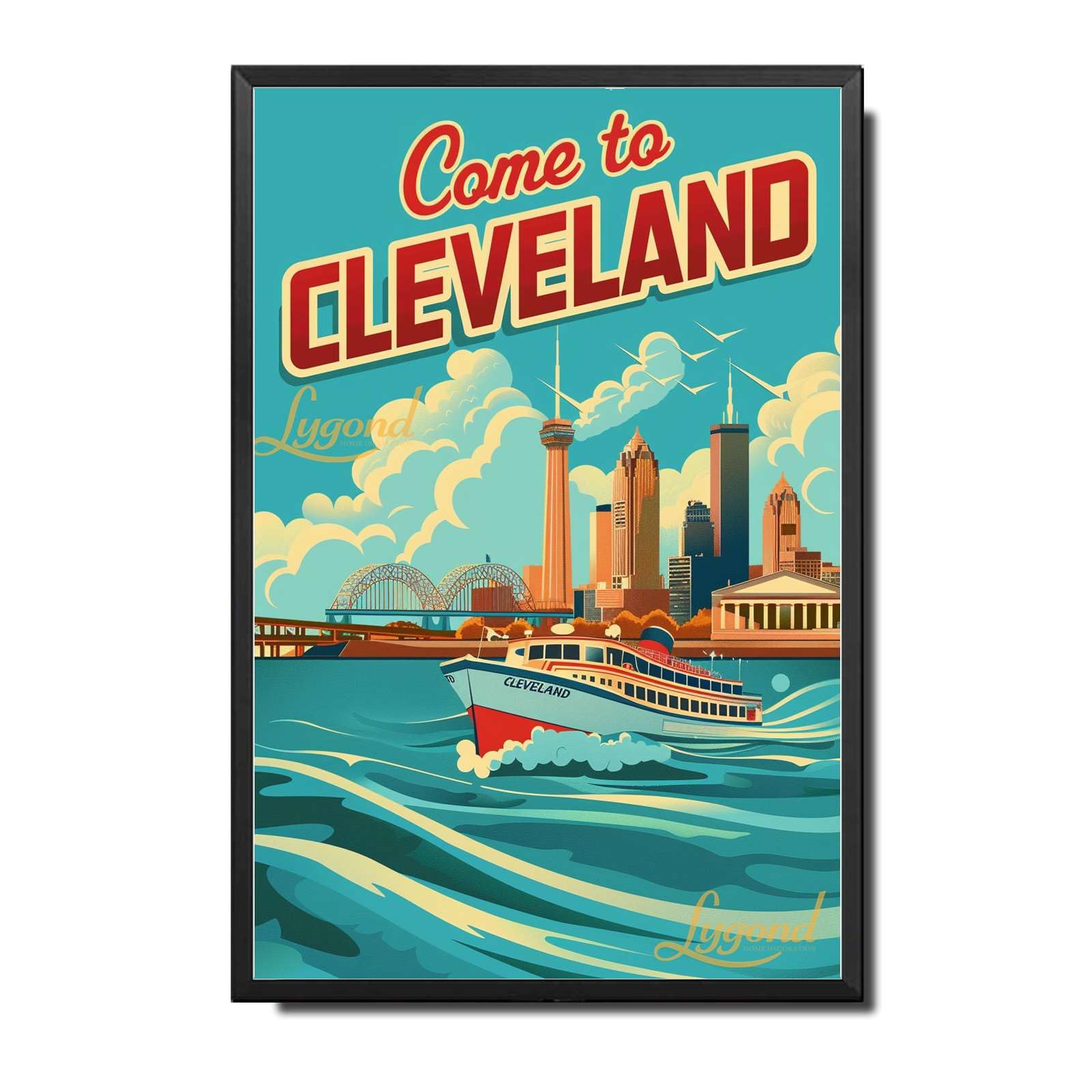 Lygond Metal Sign Tin Sign Vintage Wall Art Come to Chicago Travel Greenhouse Decor for Gift 8×12 Inches