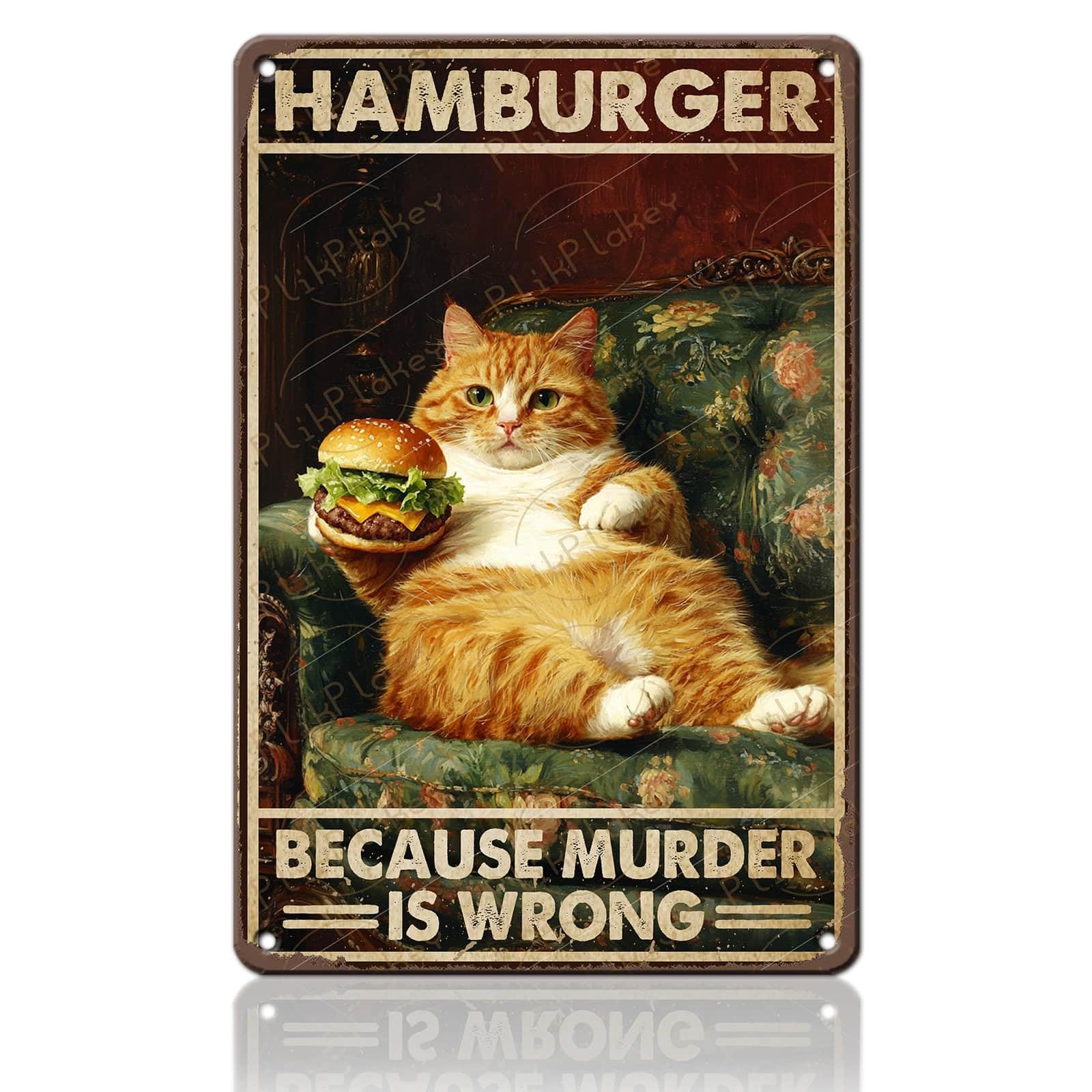 Best in Town Beef Hamburgers Retro Metal Tin Sign Vintage Wall Decor Bar Fast Food Shop Restaurant Kitchen Snack Truck Pub Coffee Home Poster 12x8 Inch