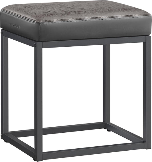 SONGMICS Home LUIZ Collection - Ottoman Footstool, Rectangle Ottoman, Vanity Chair Stool, Footrest, Reversible Top, Side Table, Max. Load 660 lb, Bedroom Living Room Entryway, Dove Gray ULOM079G01