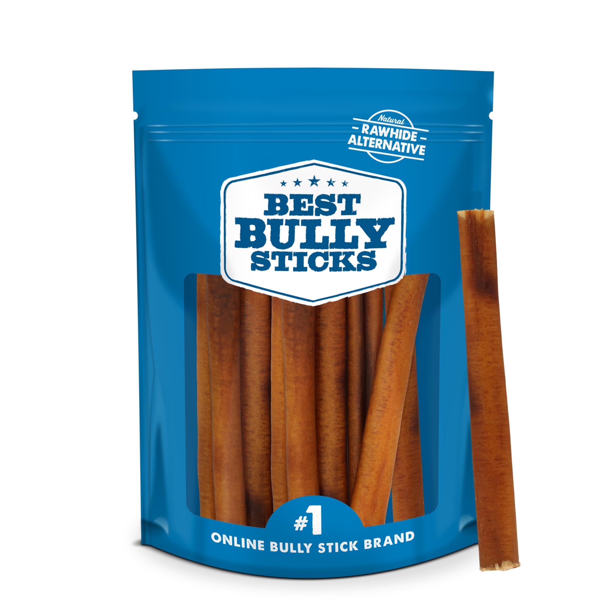 Best Bully Sticks 4 Inch Bully Sticks for Dogs - 8 oz (Pack of 1) - Natural Grass-Fed Dog Treats Small Breed, Grain and Rawhide-Free, Perfect for Small or Young Canines