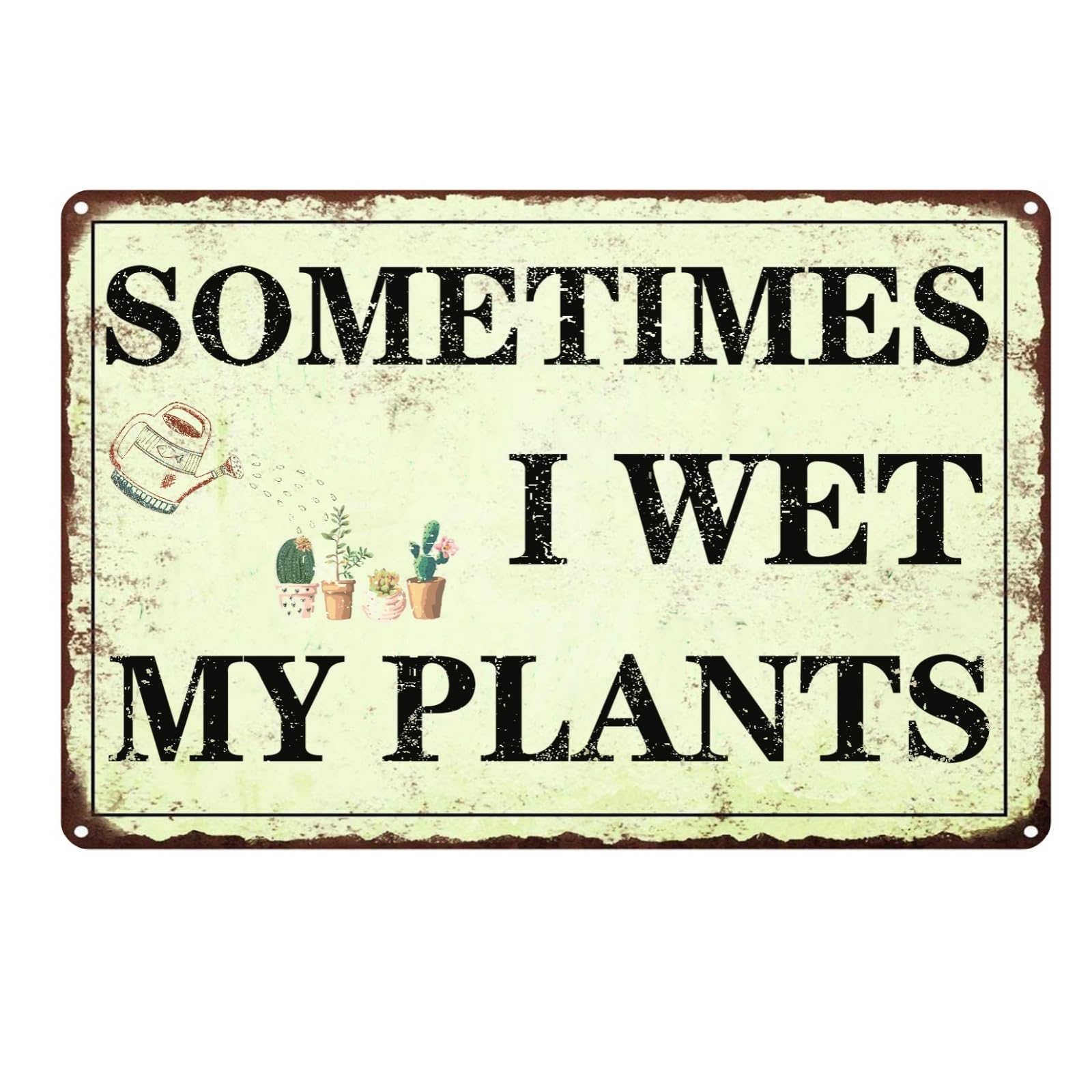 Grow Damn It Funny Tin Vintage Metal Sign - 12x8 Inch Outdoor Garden Decor For Home Yard Farm Garage Cave Country Wall Decoration