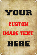 Custom Metal Tin Sign 8×12 inch,with Your Image/Text (Custom horizontally and vertically),Ships from USA