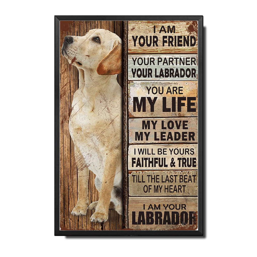 Lygond Metal Sign Tin Sign Vintage Wall Art I Am Your Friend Gift for Boxer Lovers Dog Lovers Vintage Wall Art Prints Restroom Tin Sign for Pub 8×12 Inches