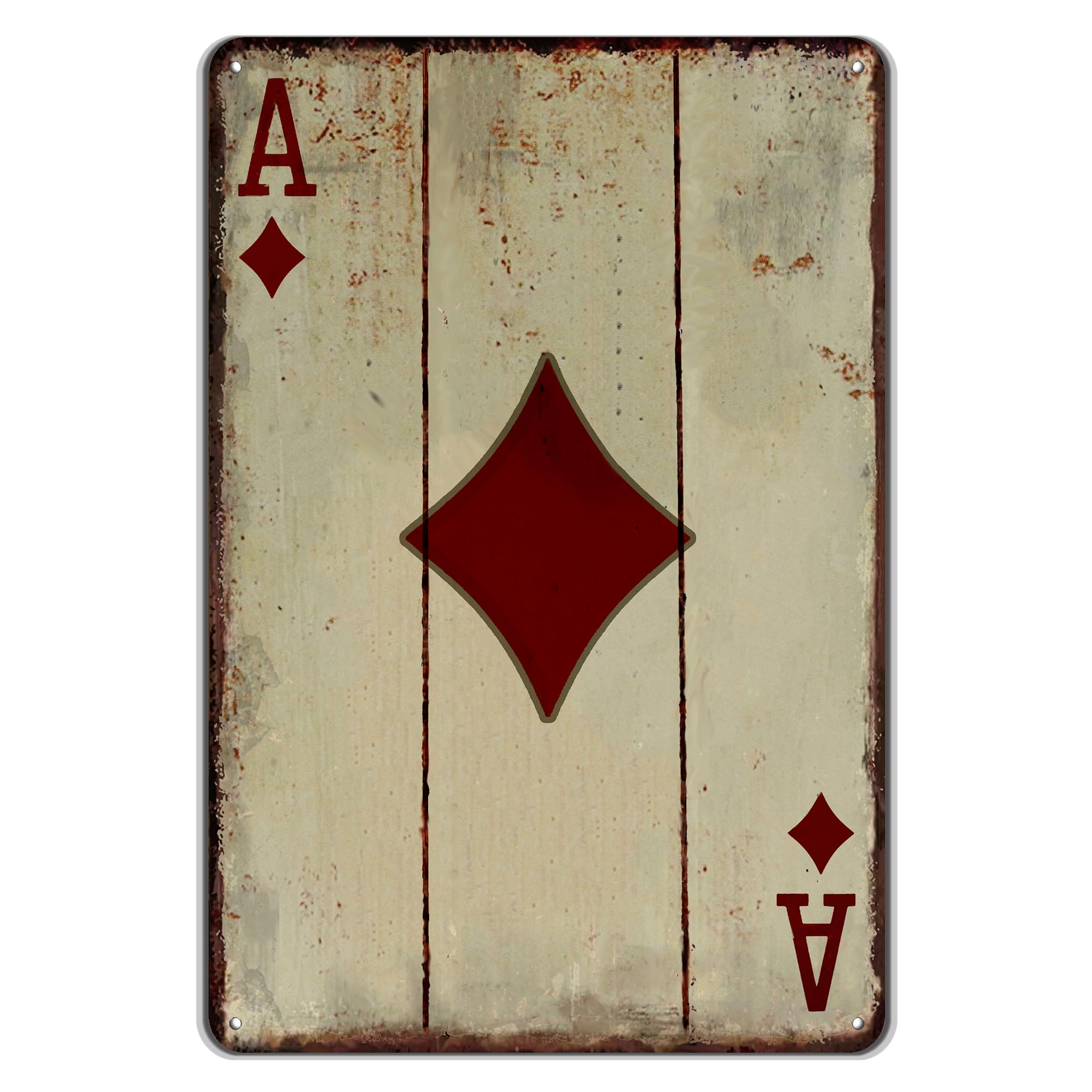 Vintage Poker Wall Decor Metal Sign Retro tin Sign Wall Decorative Signs for Man Cave Home Cafe Pub bar Shop 12x8 Inch Spades Ace