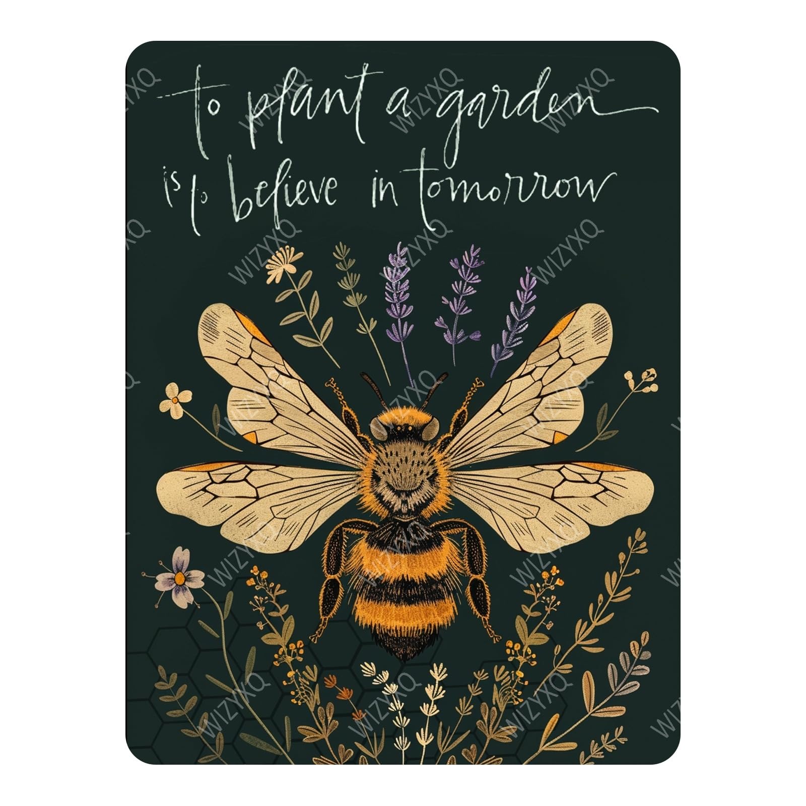Floral and Bee Metal Signs In A World Where You Can Be Anything Funny Vintage Tin Sign Retro Wall Decor for Bee Lovers Room 8×12 Inches