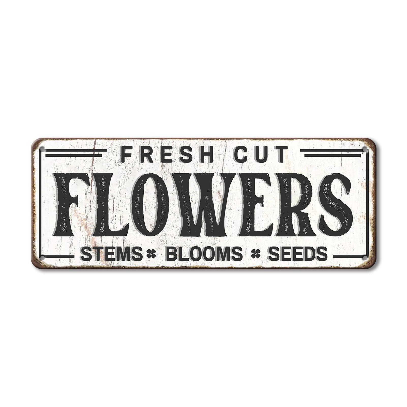 Vintage Metal Tin Signs - Bird & Flower Garden Plaques, Decorative Outdoor 8x12 Inch
