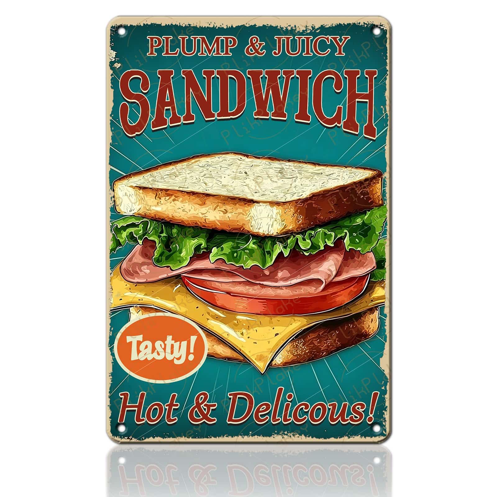 Best in Town Beef Hamburgers Retro Metal Tin Sign Vintage Wall Decor Bar Fast Food Shop Restaurant Kitchen Snack Truck Pub Coffee Home Poster 12x8 Inch