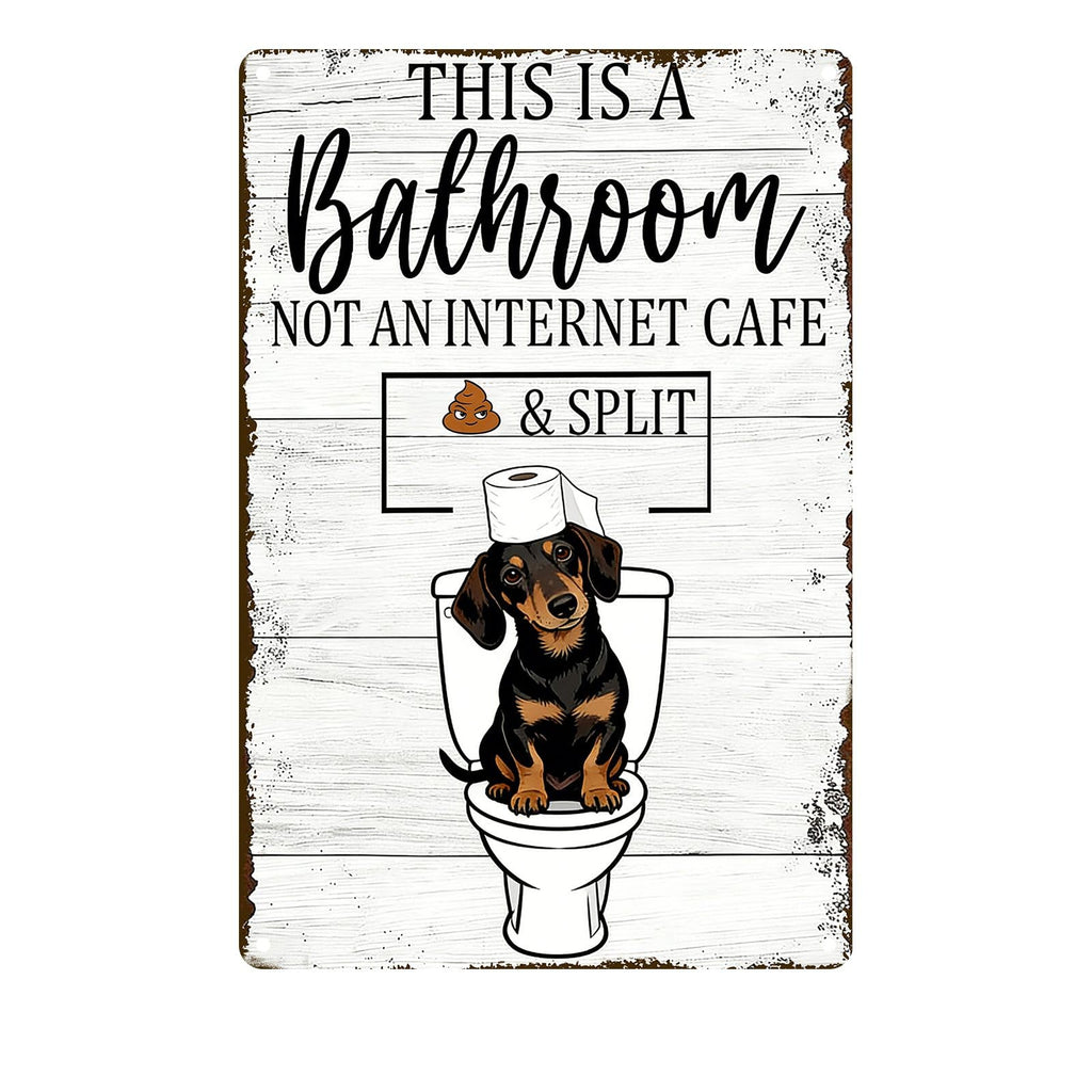 Funny Chicken Metal Tin Sign Bathroom Decor This Is A Bathroom Not An Internet Cafe Signs Retro Posters for Home Restroom Toilet Washroom 8x12inch