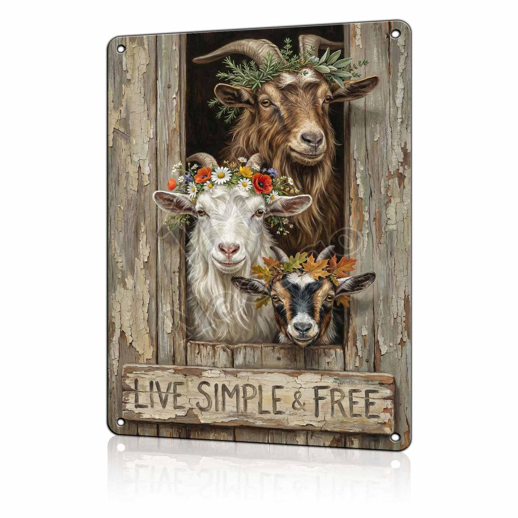 Rise and Shine Chicken Metal Tin Sign - Rustic Farmhouse Kitchen Wall Decor - Cute Rooster & Hen Art Poster for Coffee Bar or Breakfast Nook 8x12 inch