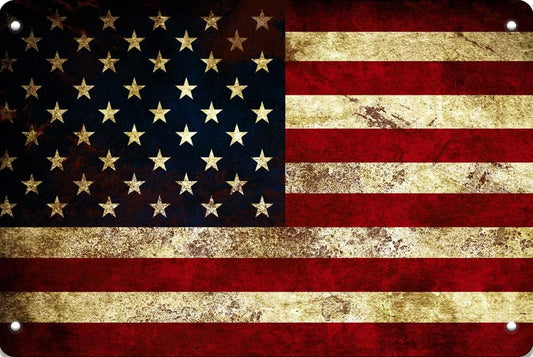 Vintage Tin Sign USA American Flag Metal Tin Sign Wall Decor Metal Plaque 8X12inches Wall Art Store Shop Bar Cave