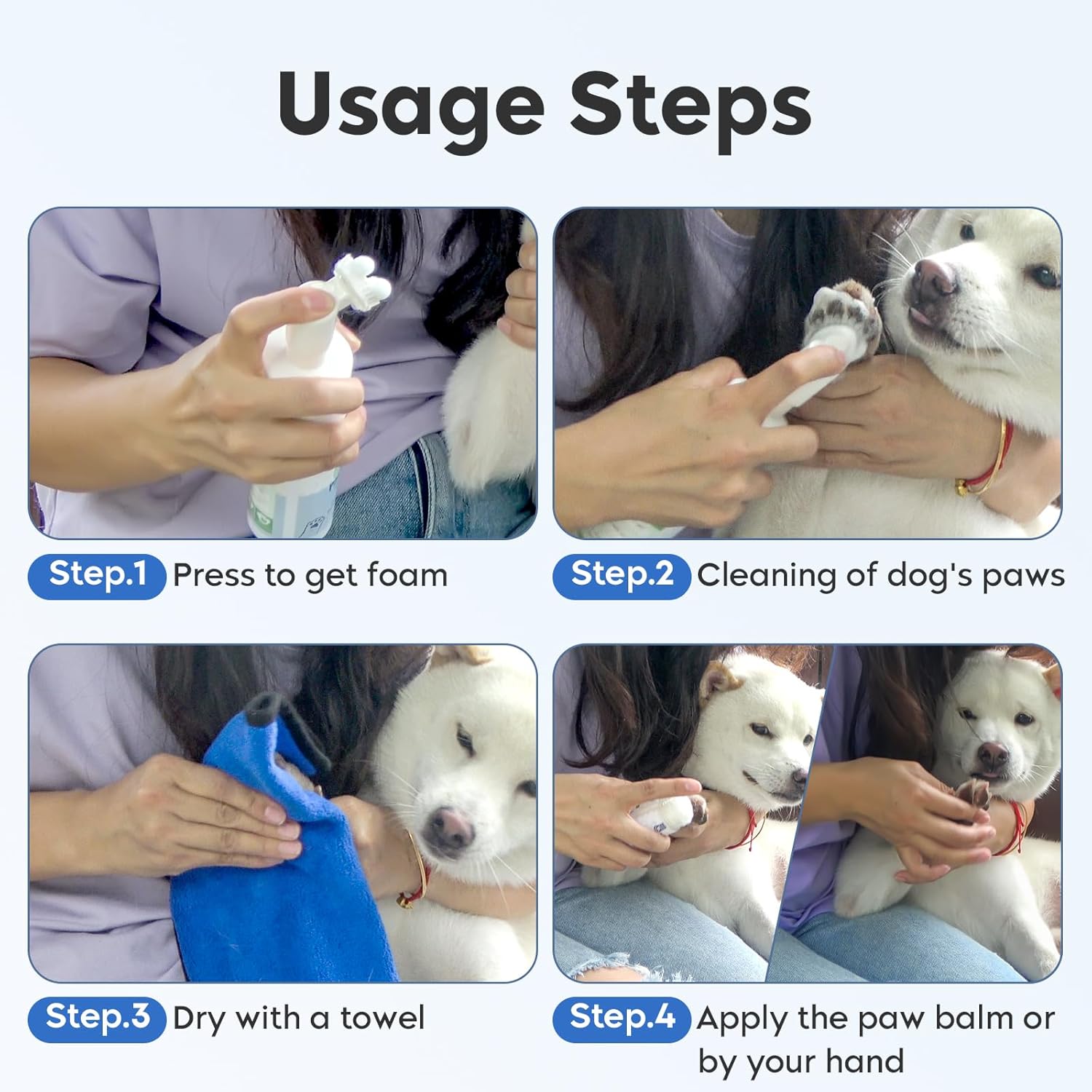 Leopong Dog Paw Care Kit, Paw Cleaner & Paw Balm for Dogs