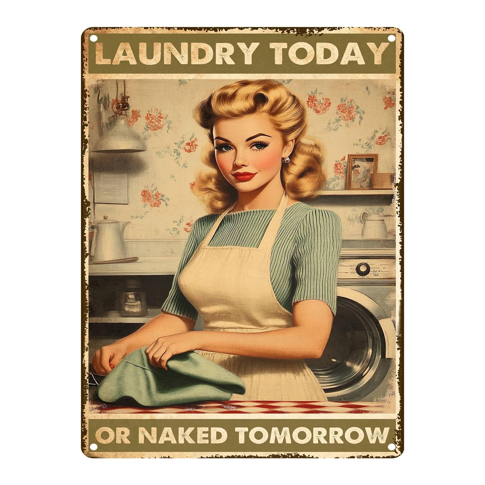 Laundry Metal Tin Sign Laundry Room Wall Decor Fresh Linens Breezy Days Signs Retro Posters for Bathroom Home Bedroom Laundromat Garden 8x12inch