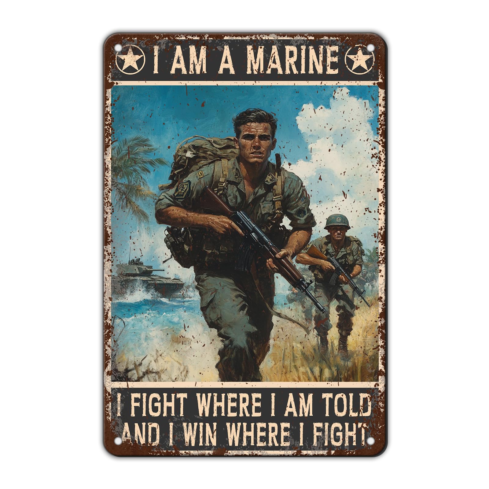 Patriotic Metal Tin Sign Funny American Patriotic Man Tin Sign American Flag Sign 4th of July Vintage Metal Poster Wall Decor for Man Cave Bar Party Garage Outdoor 8x12 Inch