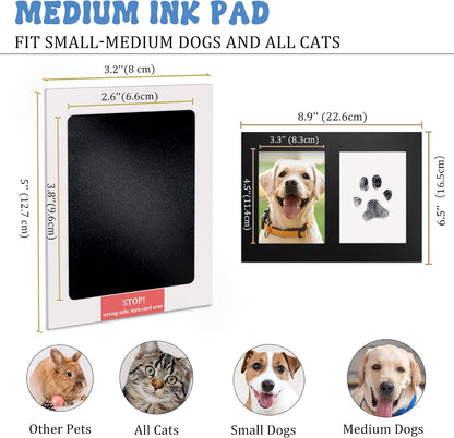 MYPAWLETS Inkless Paw Print Kit,Mess-Free Paw Print Stamp Pad for Dogs Cat,Pet Safe Clean Touch Ink Pad,Dog Nose Print Kit,Pet Paw Print Impression Kit Keepsake,Personalized Pet Lover,Dog Mom Gift-2M