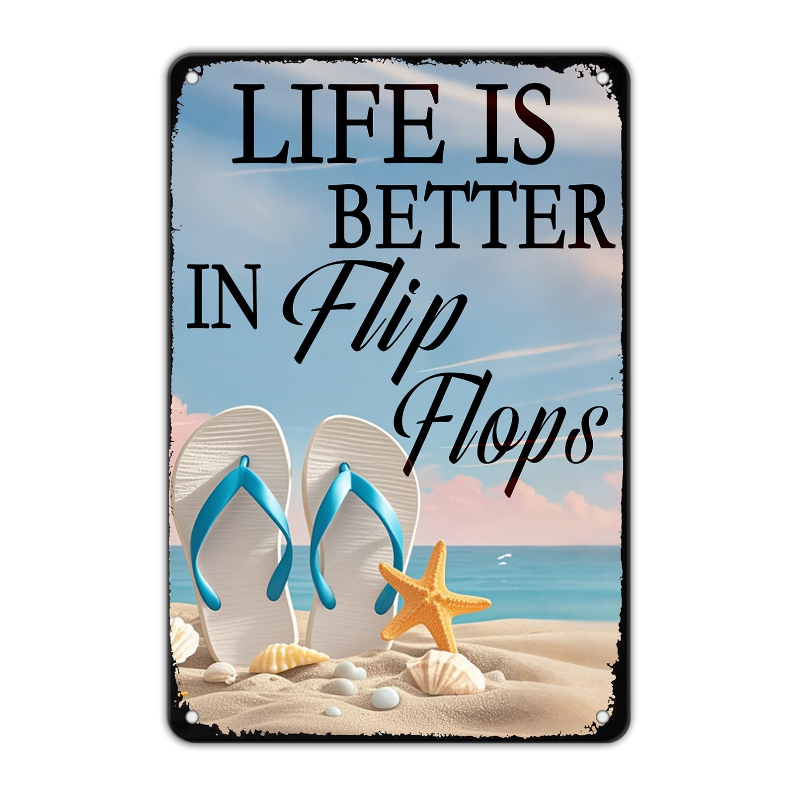 Beach Metal Sign Some Girls Are Just Born With The Beach In Their Souls Tin Sign Home Bar Pub 8x12 Inch Wall Decor