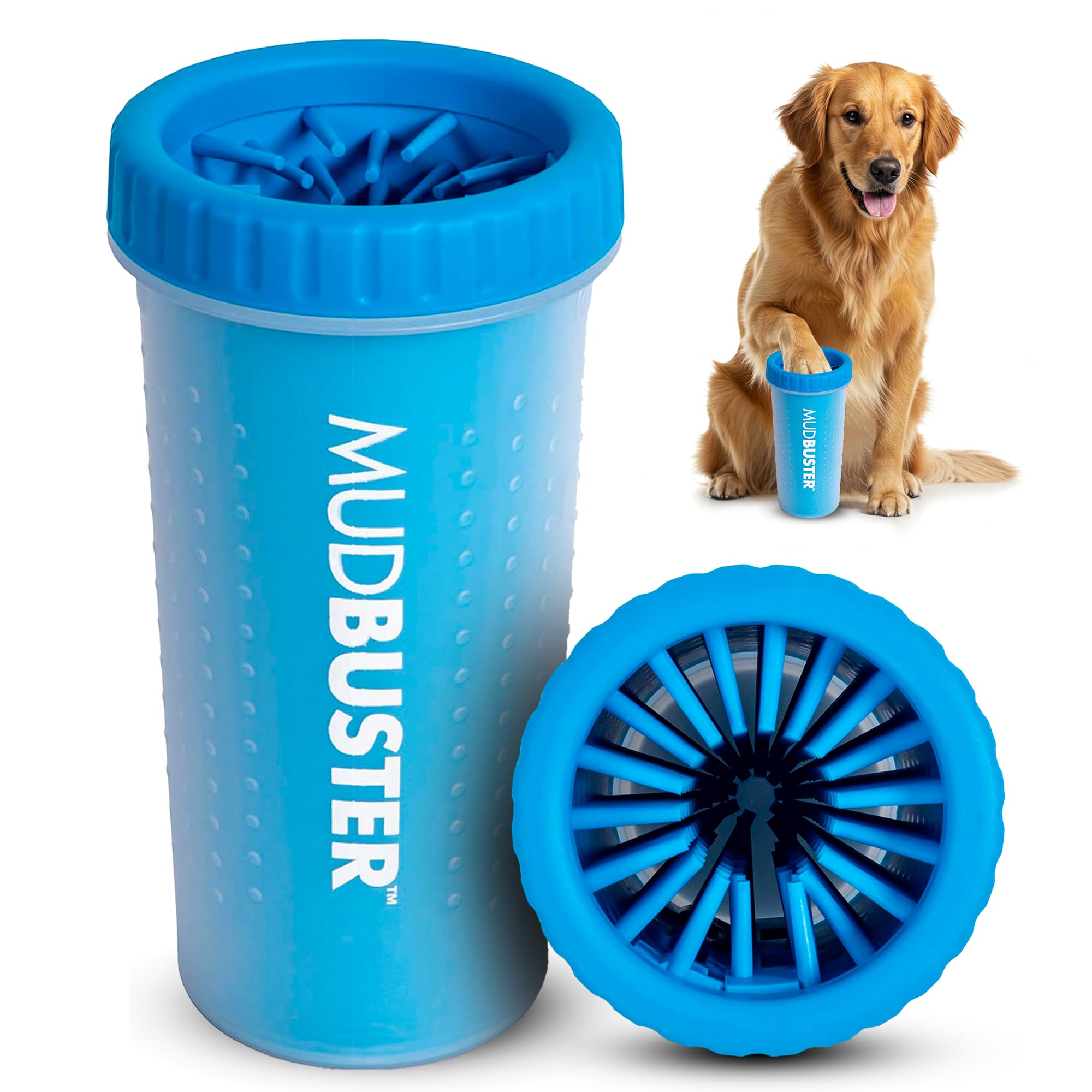Dexas Pink Medium Dog Paw Cleaner, MudBuster - Premium Quality Pet Supplies and Dog Accessories for Dogs, Easy to Use, Mess Free, BPA Free, Patented Product